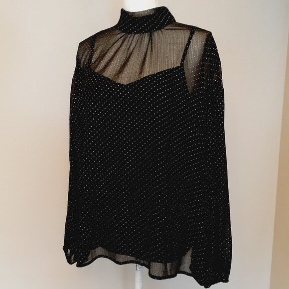 Sanctuary Layered Glitter Blouse  NWT - Picture 3 of 15